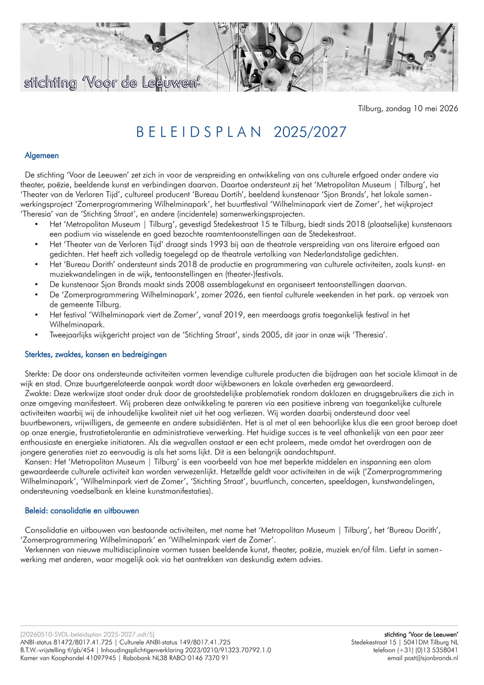 BELEIDSPLAN